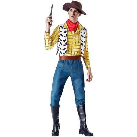 Cosplay Story Woody Costume Sett Cowboy Julekjole Unisex Sheriff's Halloween Carnival Dress Up Party Toy Scene Performance Høy kvalitet