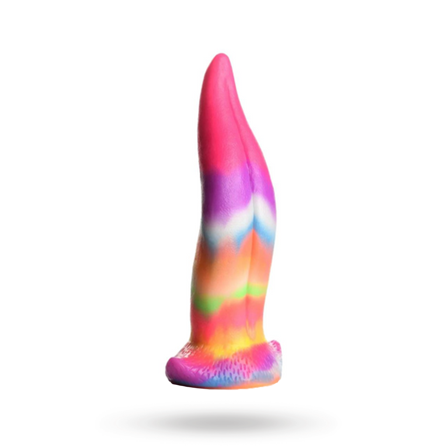 XR Brands: Unicorn Tongue Glow-in-the-Dark Dildo 21 cm - Vuxen.dk: For hende