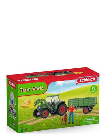 Schleich Tractor With Trailer Toys Toy Cars & Vehicles Toy Vehicles Tractors Multi/patterned Schleich