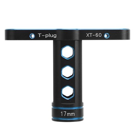 17mm/0.7in RC Hylsemutterkontakt Aluminiumlegering T-hylse Vedlikeholdsverktøy for 1/8 RC OffRoad Racing Car (Blå)