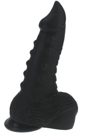 X-Men Scaly Silicone Dildo Black 21 cm - Woome.pl