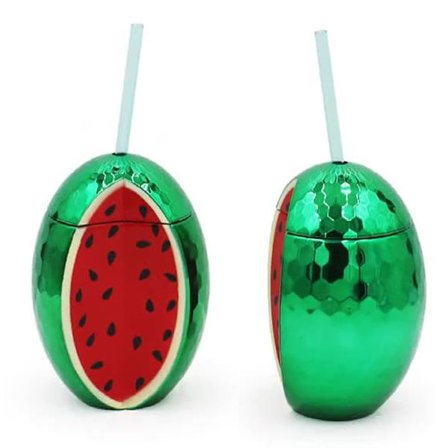 2st vattenmelonform Moscow Mule Mugg Cocktail Koppar 25 oz kaffemjölkkopp Dryckesgods med lock