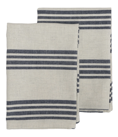 Gustav Ovland Apell Kjøkkenhåndkle Blåstripet 2pk