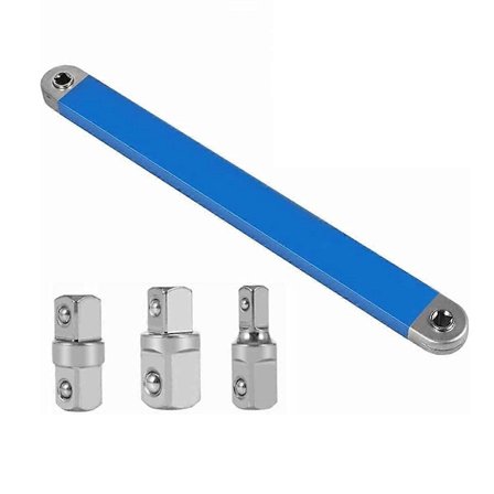 Forlengelsesnøkkel med offset, 15 tommer, multifunksjonell nøkkel for trange områder, karbonstål, slagfast sokkelnøkkelverktøy