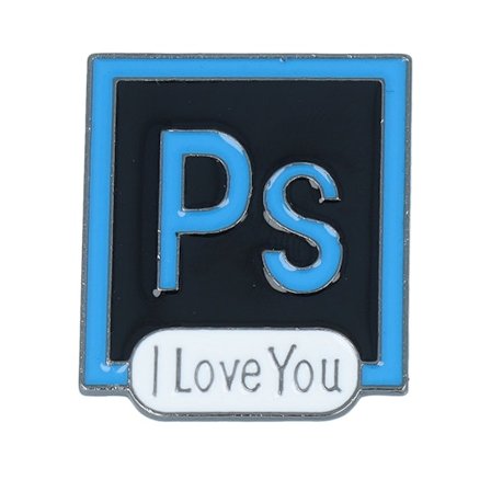 Cap Pins - Blue - Accessory - Ps I Love You Metal Enamel Pin - Hatstore