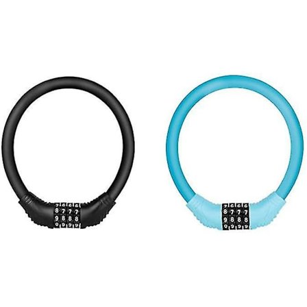 2 stk Sikkerhets Sykkellås Sykkel Tyverisikring Kode Lås 4-sifret