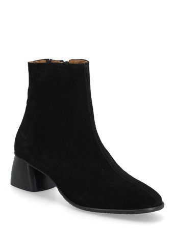 ANGULUS Boots - Block Heel With Zipper - Black - 37.5