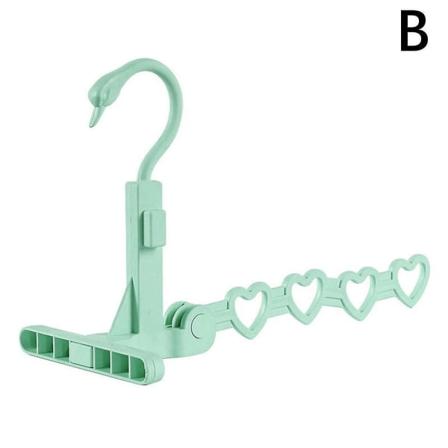 Taitettava 4-reikäinen kuivausteline Kannettava matkahotelli Vaateripustimet Green