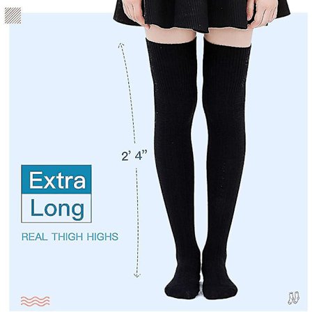 Ekstra Lange Bomulls Strømpebukser Over Kneet Høy Boot Strømper Bomulls Ben