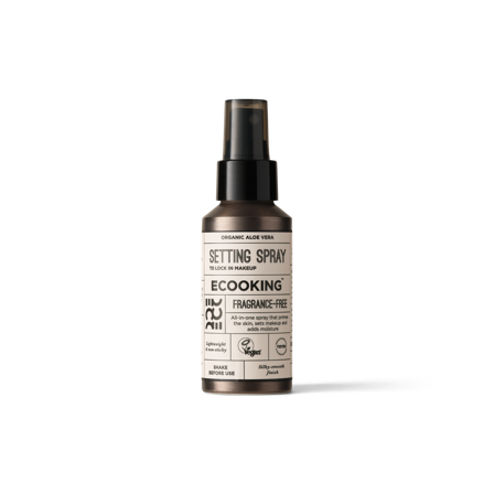 Ecooking Setting Spray - Alt i én-spray til at prime huden, fiksere makeuppen og tilfører fugt med økologisk aloe vera