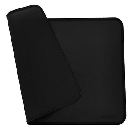 Vattentät silikon husdjursskål matta 19 * 12 tum, svart förtjockad