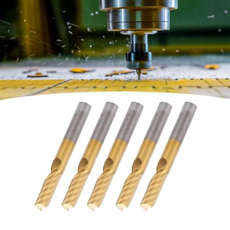 5 kpl Yksikierteisi spiraaliuraisia p tymyllyj , 6x17x50mm, nopea ter s, CNC-ter t titaanipinnoitteella