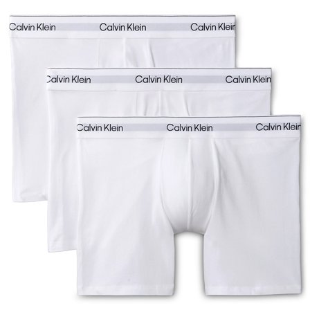 Set de 3 perechi de boxeri albi Calvin Klein Boxer Brief pentru bărbați - Boxeri