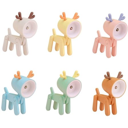 6 st LED-renlampor söt skrivbordslampa söt hjortljusstativ justerbar hållare (6 färger)