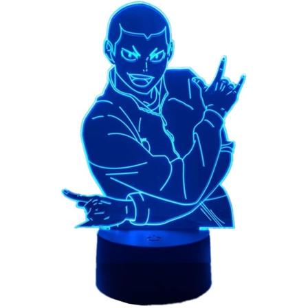 Usb Anime Light Ryunosuke Tanaka Figur Nattlys for Barnas Soverom Decor 3D Lampe 16 Fargeendring med Fjernkontroll RGB Fargerik Belysning Barn Gave