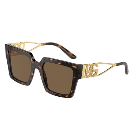 Dolce & Gabbana -Aurinkolasit - Brown Rectangular - Dolce & Gabbana DG4446B 502/73 5319