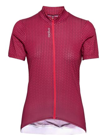 Odlo W Stand-Up Collar Ss Fullzip Zeroweight T-shirts & Tops Short-sleeved Rød Odlo