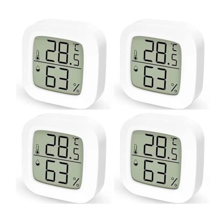 Indendørs termometer sæt med 4 digitale termometre hygrometer, digitalt termometer til soveværelse