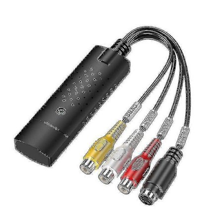 Cctv-kabel og adapter, USB-lyd-videokonverterer, VHS til digital konverterer, redigerer video fra enhver analog kilde inkludert VHS DVD VCR Crjjkoy