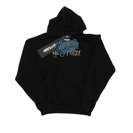 Harry Potter Herr Fullfärgslogga Hoodie S Svart