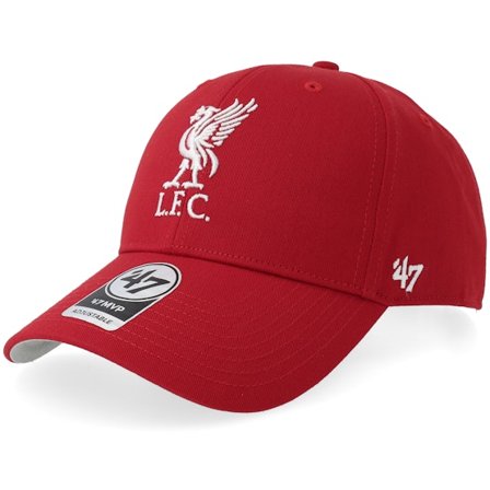 47 Brand - Football Rød adjustable Caps - Liverpool FC Raised Basic Mvp Red Adjustable @ Hatstore