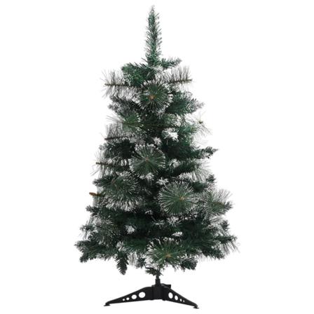 Vidaxl Plastgran Med Fot Grön Och Vit 60 Cm Pvc Grön