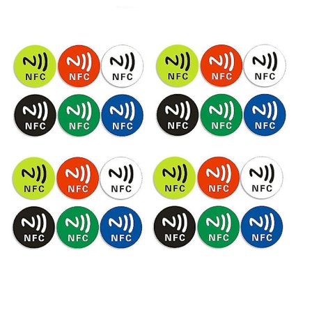 24 kpl Nfc Ntag213 Tag Tarra Universal Label Rfid Token Patrol 13.56Mhz Yhteensopiva pikakuvakkeiden jne. Nfc-tarrojen kanssa -ES