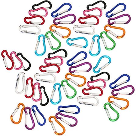 46mmx23mm(50stk) brandmænd Karabinhage Klatring Fjeder Spænde Lås Karabinhage Aluminiumlegering Carbine Lille Karabinhage Snap Hooks Med Karabinhager 