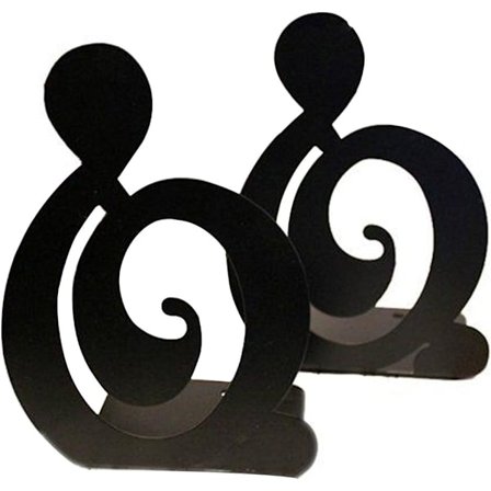 Par Kreativa Bokstöd i Metall med Musiktema för Barn och Musikälskare Hemmakontorsdekoration