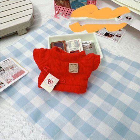 Dukkegensere Strikket Kåpe RØD