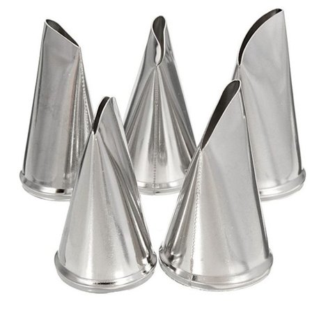 5-delt roseblad dyse dekorasjonsdyse 304 rustfritt stål kake b
