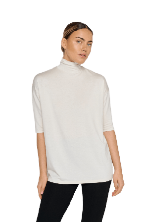 Residus Tomasine Turtleneck - Birch T-shirts & toppar Dam Vit M
