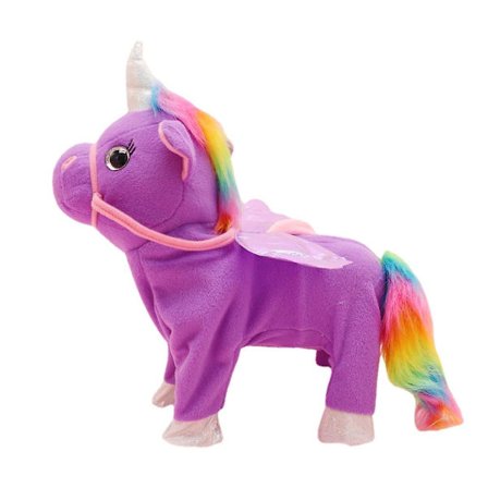 Hip Shaker Elektrisk plyschleksak Gå Sjungande Lila Enhörning