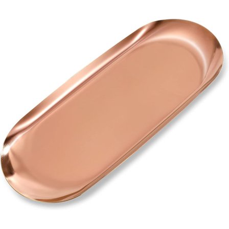 #roséguld smyckesbricka, oval bricka#