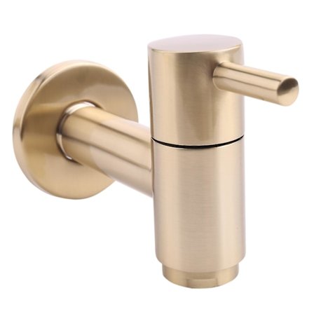 Børstet Guld Rund Kobber Væghængt Vaskemaskine Hane Mop Pool Hane Have Udendørs Badeværelse Wat