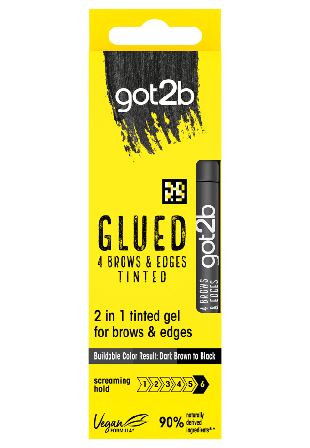 Got2B Glued 4 Brows & Edges Tinted Gel 2 i 1 Hårstyling Unisex Svart 16ML