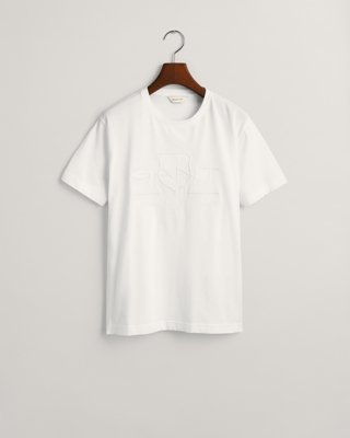 GANT - Teens Tonal Shield T-Skjorte white