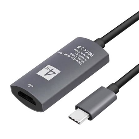 USB-C till HDMI hona Adapter Kabel Smartphone/Surfplatta 4K-upplösning 8cm
