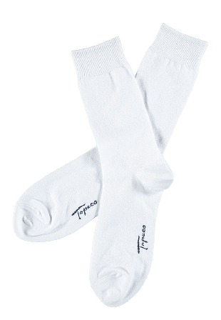 Topeco Strumpa Bomull Enfärgad Strumpor Herr Vit 41/45