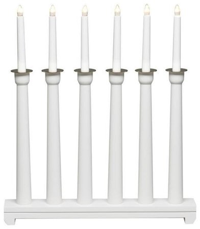 Konstsmide 3976-210 Kynttelikkö 6 kynttilää valkoinen, Valaistus