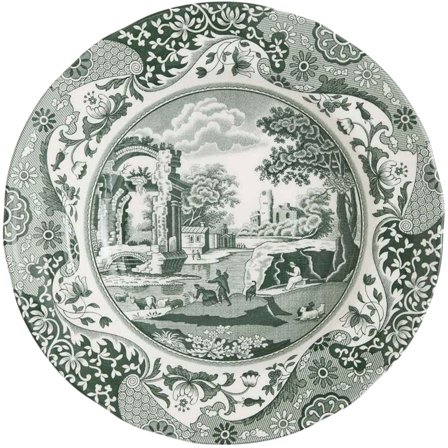 Spode Heritage Green Italian dyb tallerken 23 cm, grøn/hvid | KitchenOne