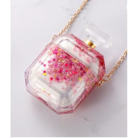 Perfume bottle for airpod cases with liquid glitter