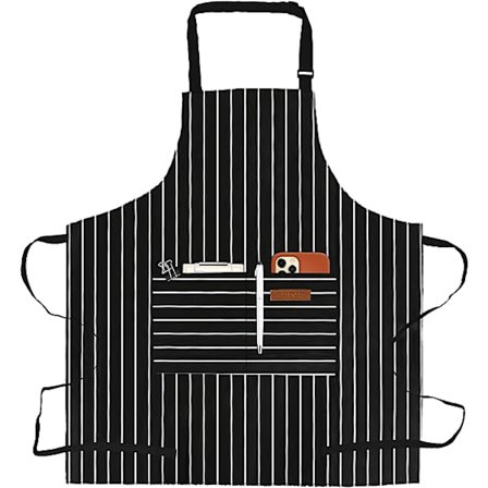 Naisten essut taskuilla Unisex Aikuiset Ruokailu Leivonta Keittiö Kokki Puuvilla Esiliina Säädettävä Rintamus