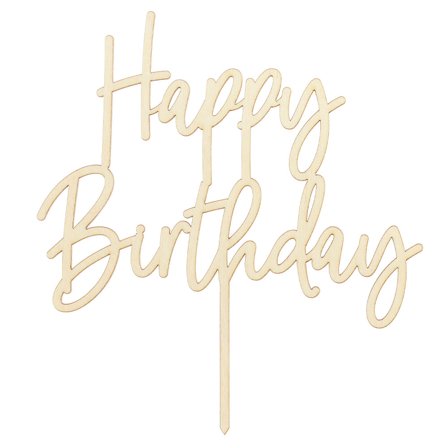 Kagepynt Happy Birthday Træ