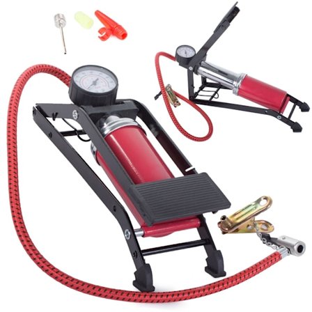 Fotpump med Manometer / Pump - 100 psi