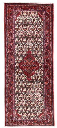 Asadabad Teppich Orientalischer Läufer Dunkelrot/Schwarz (Wolle, Persien)