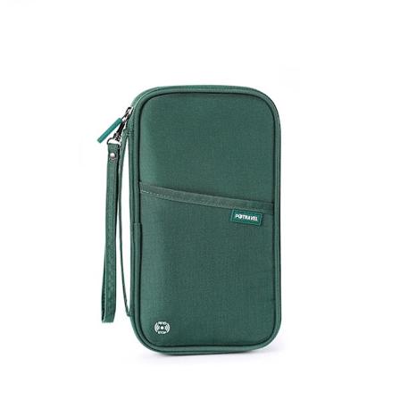 Rejsepengepung til Familiepas Holder Vandafvisende Dokumentmappe Organizer Rejsetilbehør Cover Dokumenttaske Kortlomme Green