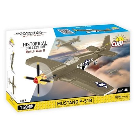 Rakennuspeli - COBI - Mustang P-51B - 158 osaa - Ruskea - Kootaan itse