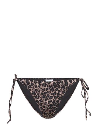 Shiny Tie Bikini Brief Swimwear Bikinis Bikini Bottoms Side-tie Bikinis Brun Gina Tricot*Betinget Tilbud