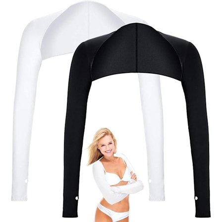 2 stk. armvarmere med solbeskyttelse - kjølige skjerf-ermer - med fingerhull - solbeskyttelsesskjerf-ermer - raglan